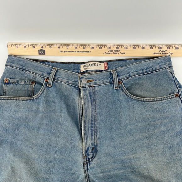 Levis 550 Jeans Men 38x32 Relaxed Fit Light Wash Denim 100% Cotton Vintage 90's - Picture 9 of 15